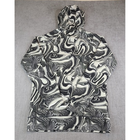 Gymshark Hoodie Mens M Black Gray Marbled Abstract Pullover Sweatshirt Athletic - Picture 3 of 7
